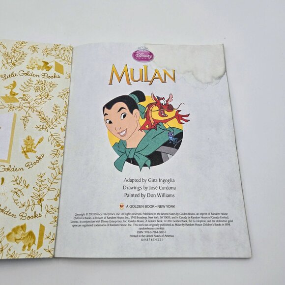 Disney Little Golden Books Lot Hard Cover Moana Encanto Princess Mulan Read - Picture 13 of 16